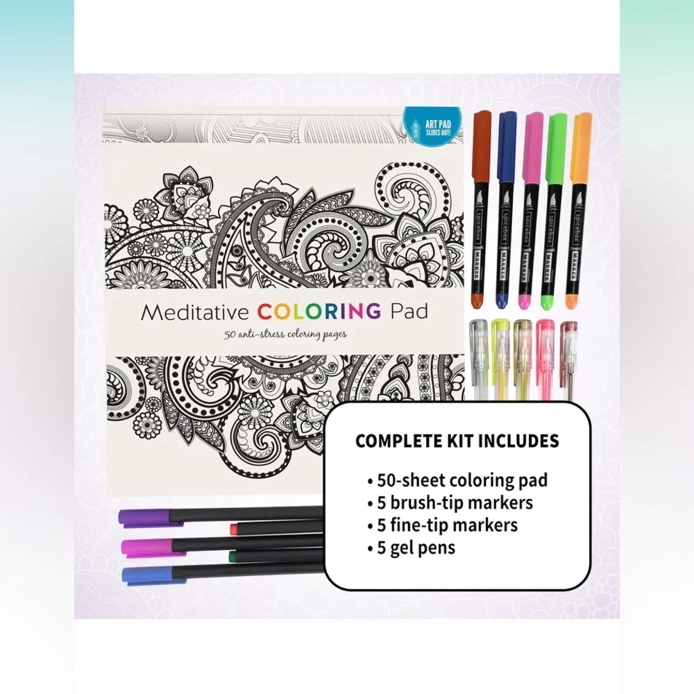 SpiceBox Meditative Coloring Kit - Picture 5 of 6